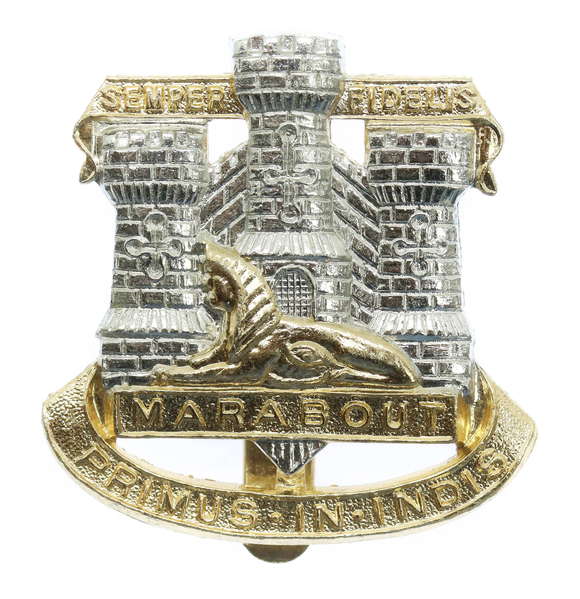 Devon & Dorset Regiment Anodised (Staybrite) Cap Badge