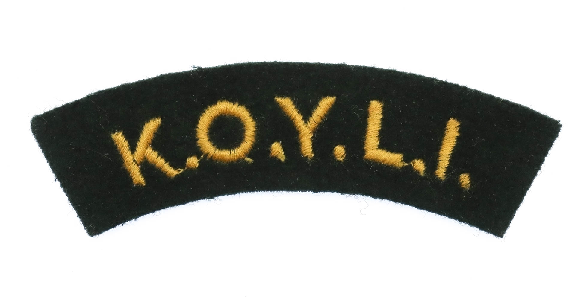 King's Own Yorkshire Light Infantry (K.O.Y.L.I.) Cloth Shoulder Title