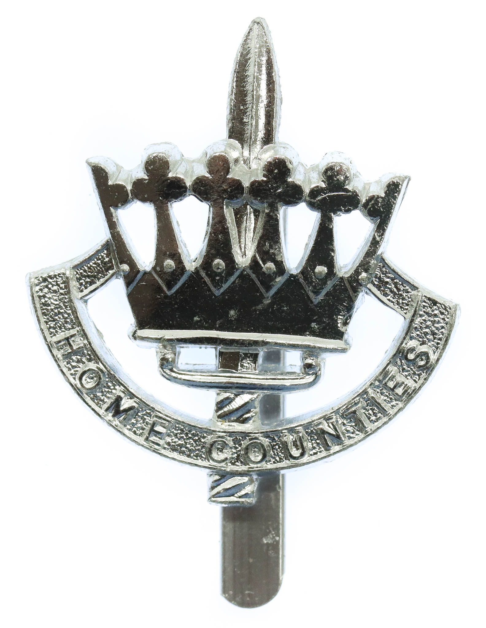 Home Counties Brigade Anodised (Staybrite) Cap Badge