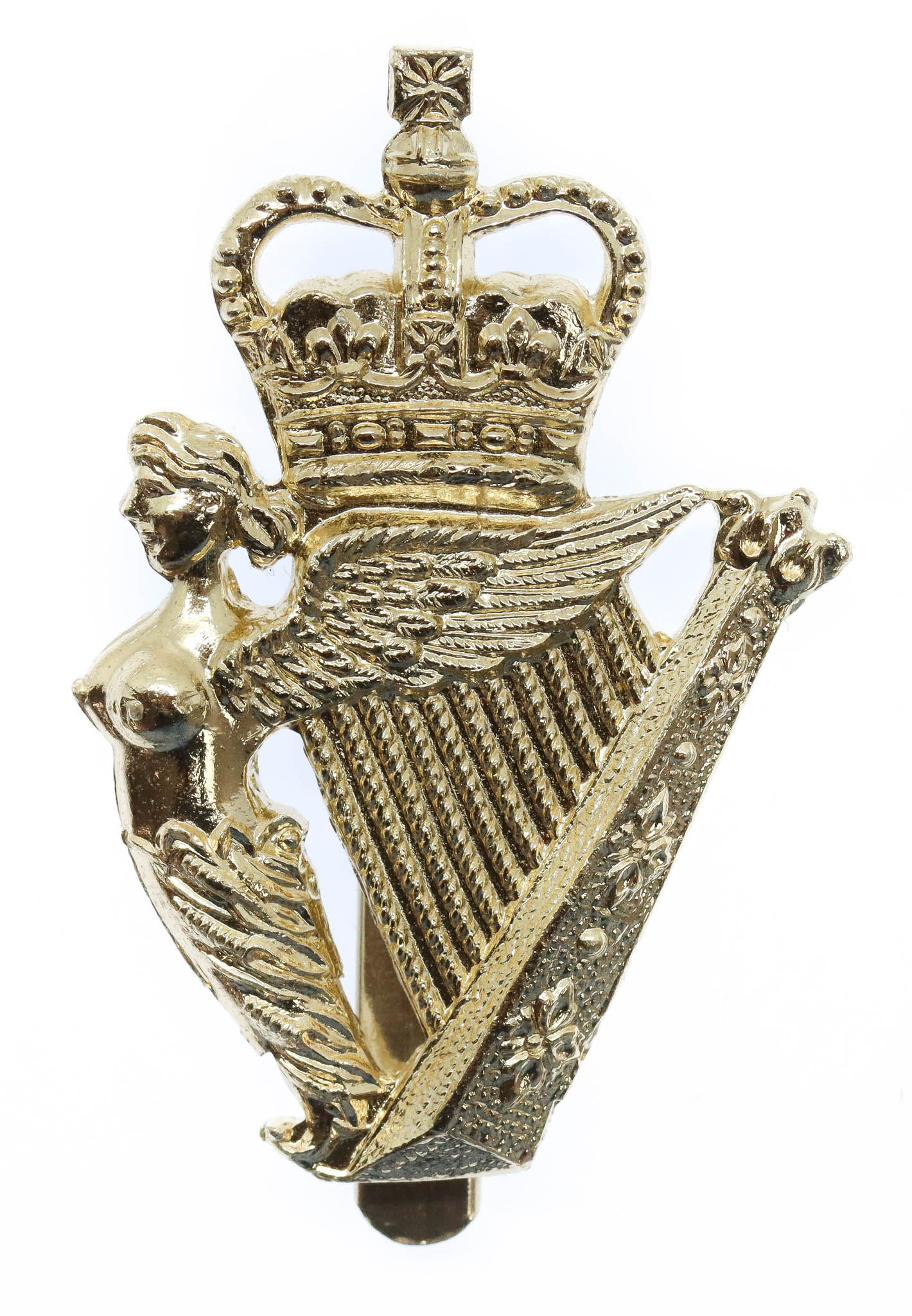 Ulster Defence Regiment (U.D.R.) Anodised (Staybrite) Cap Badge