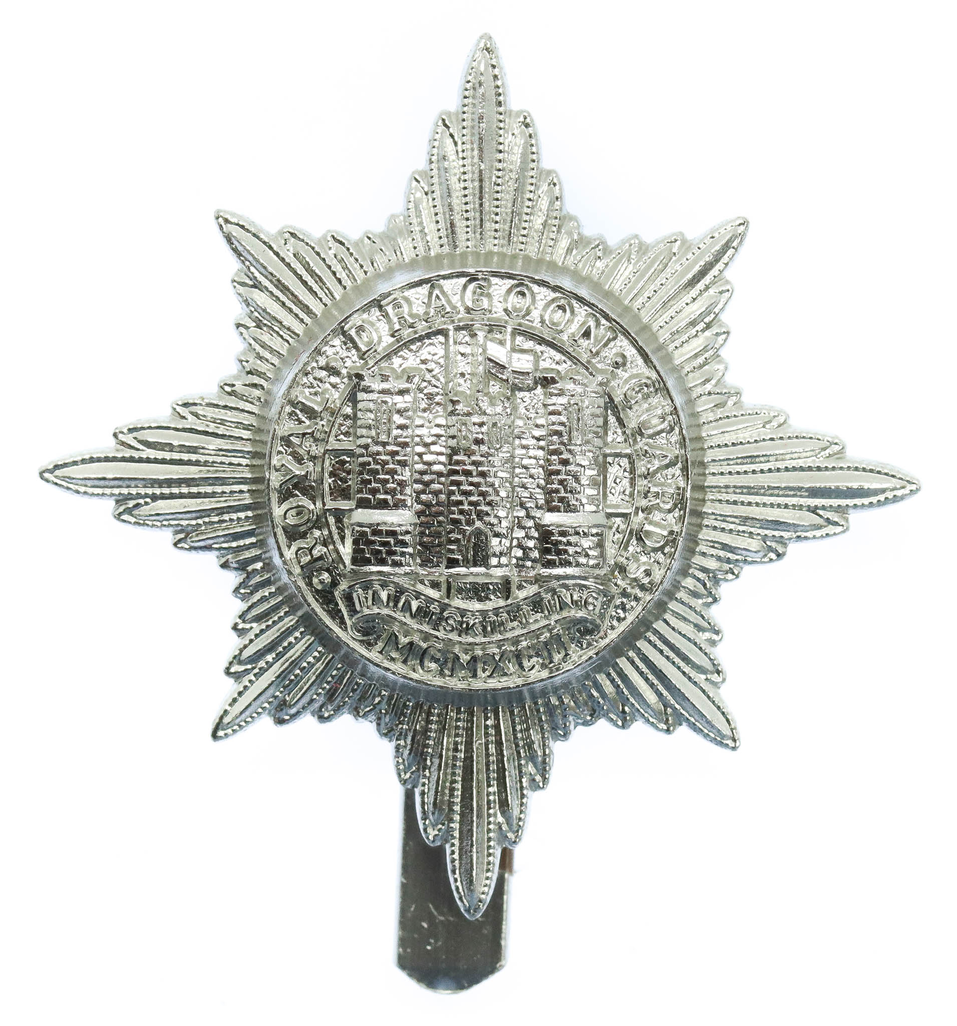 4th/7th Royal Dragoon Guards Anodised (Staybrite) Cap Badge