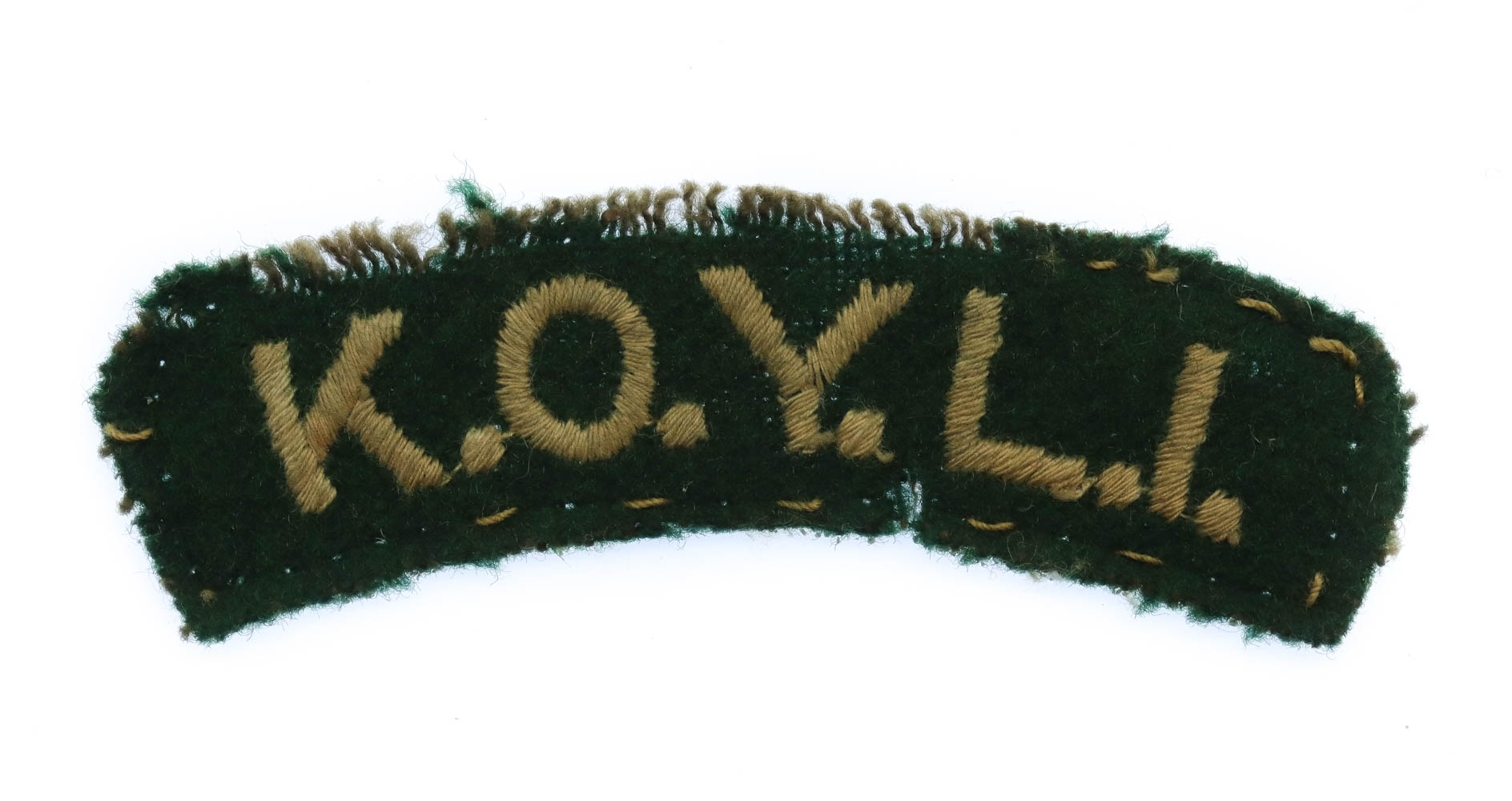 King's Own Yorkshire Light Infantry (K.O.Y.L.I.) Cloth Shoulder Title