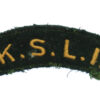 King's Shropshire Light Infantry (K.S.L.I.) Cloth Shoulder Title