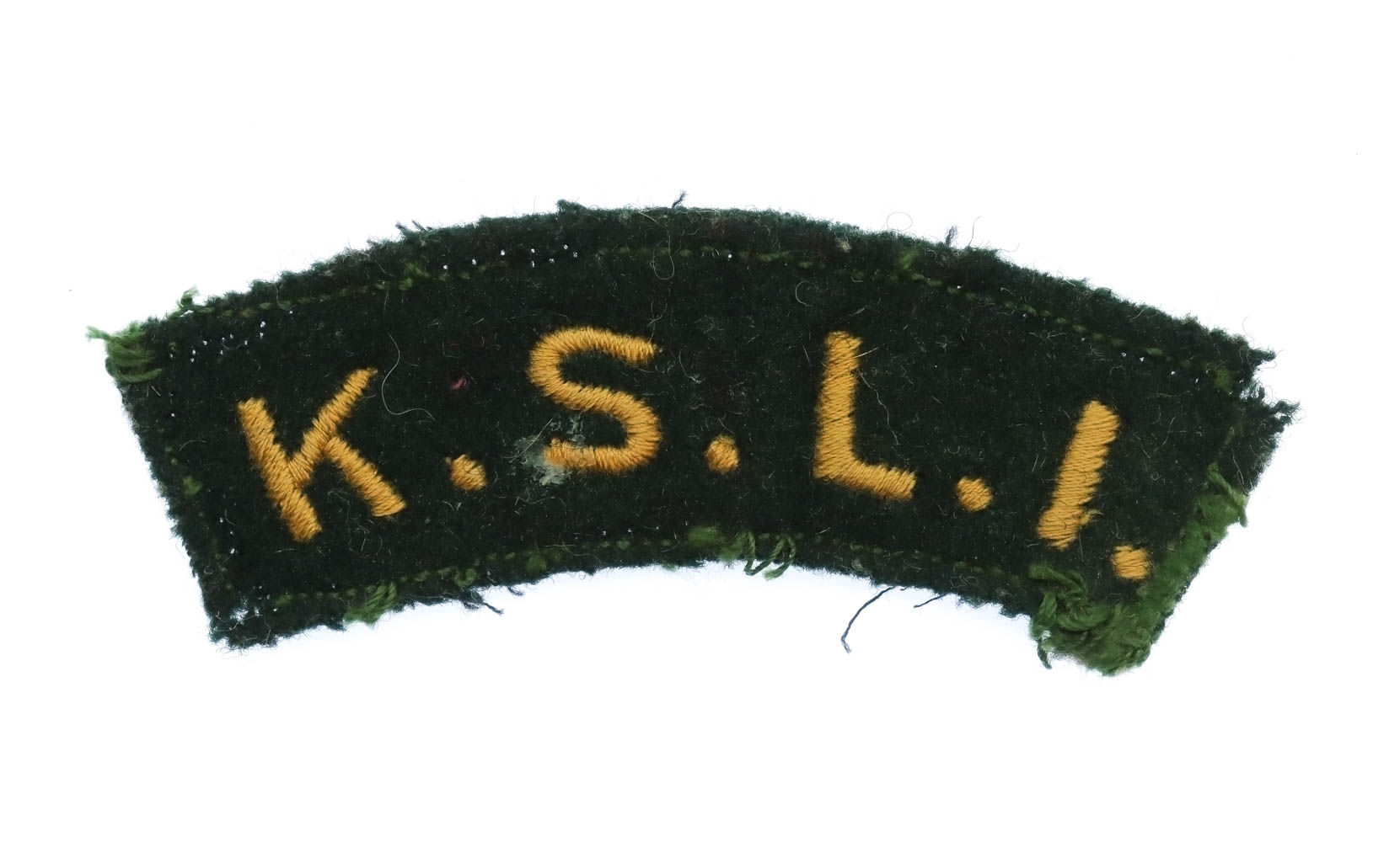 King's Shropshire Light Infantry (K.S.L.I.) Cloth Shoulder Title