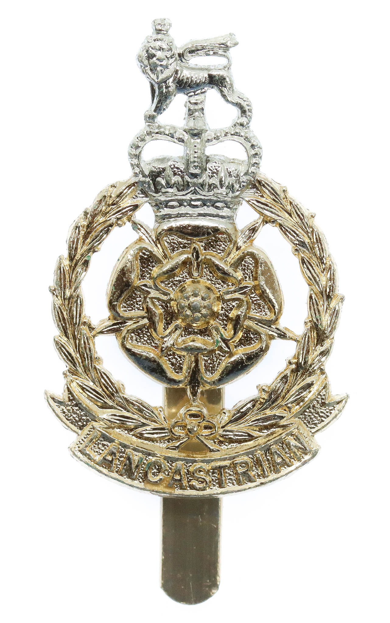 Lancastrian Brigade Anodised (Staybrite) Cap Badge