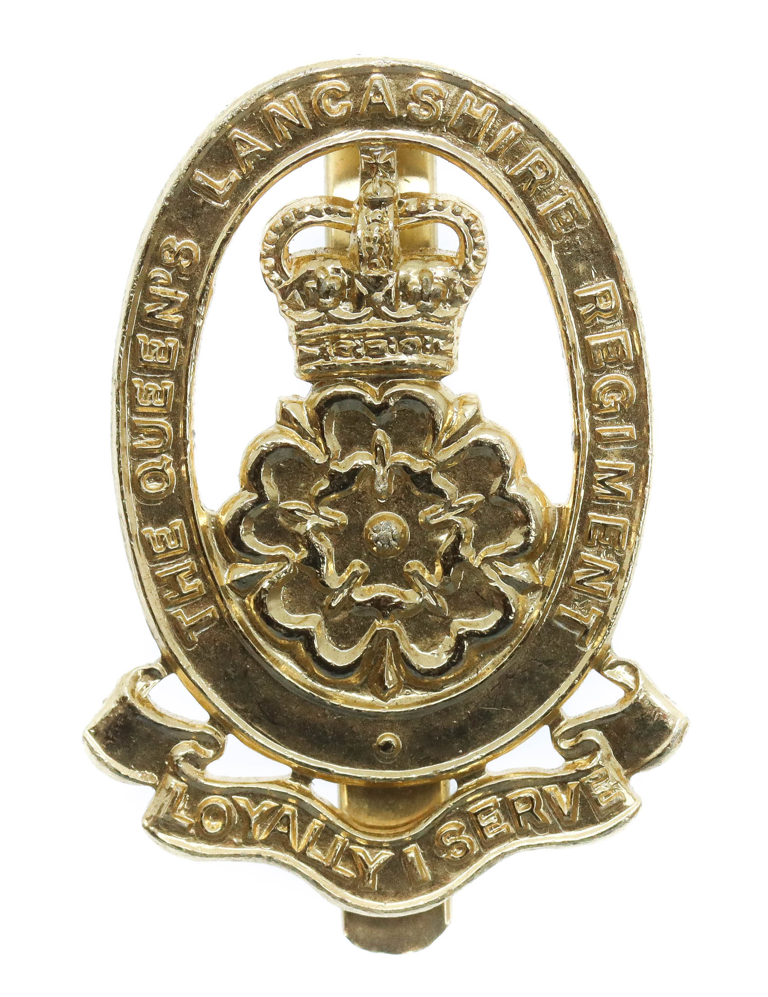 Queen's Lancashire Regiment Anodised (Staybrite) Cap Badge
