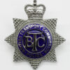 British Transport Commission (B.T.C.) Police Senior Officer's Enamelled Cap Badge - Queen's Crown