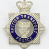 British Transport Police Senior Officer's Silvered & Enamel Cap Badge - Queen's Crown