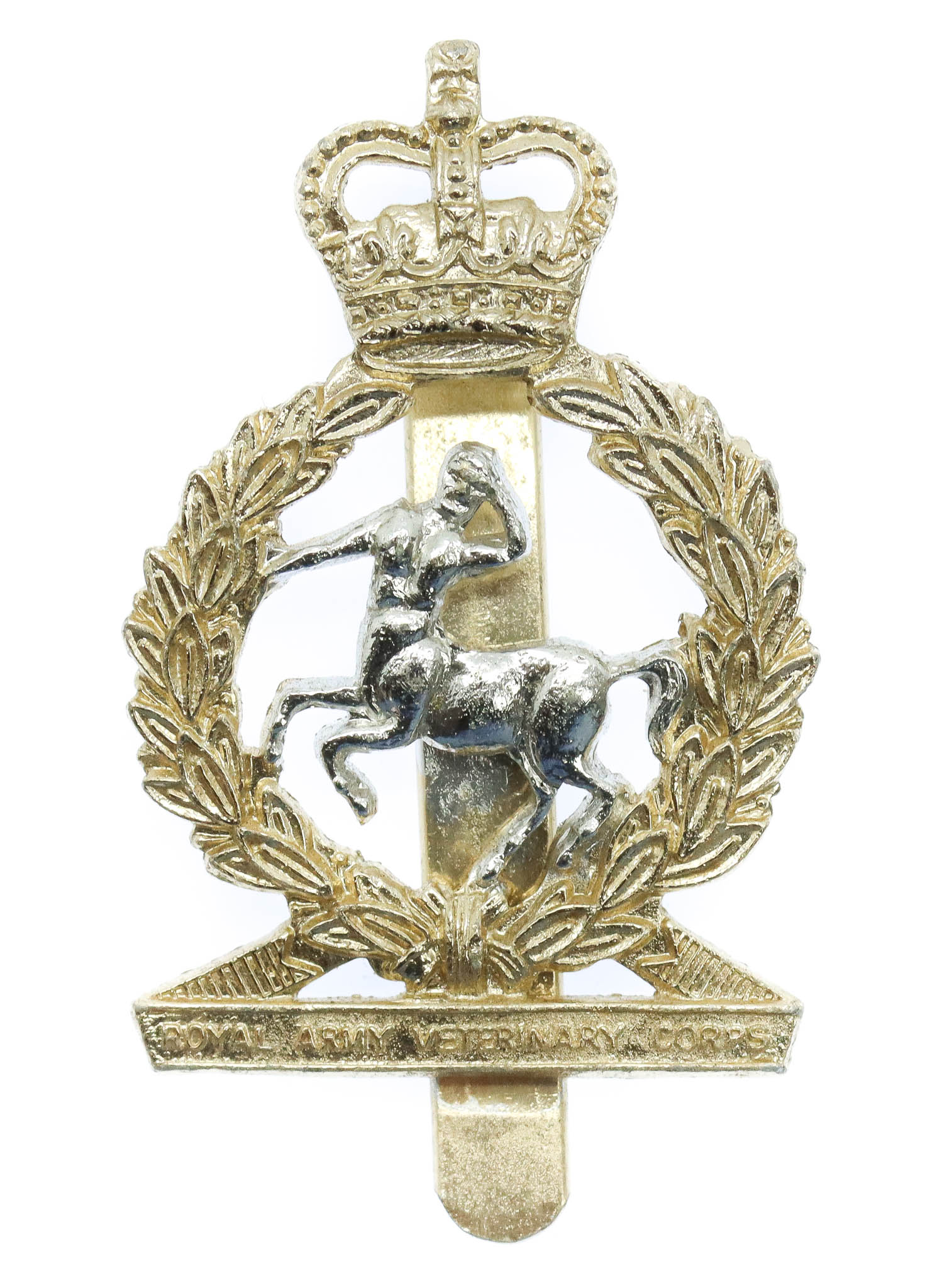 Royal Army Veterinary Corps (R.A.V.C.) Anodised (Staybrite) Cap Badge