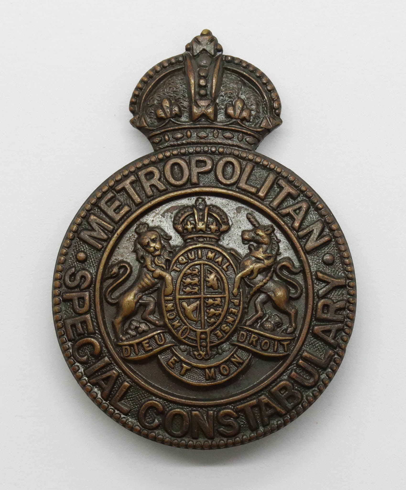 Metropolitan Police Special Constabulary Cap Badge/Lapel Badge - King's Crown
