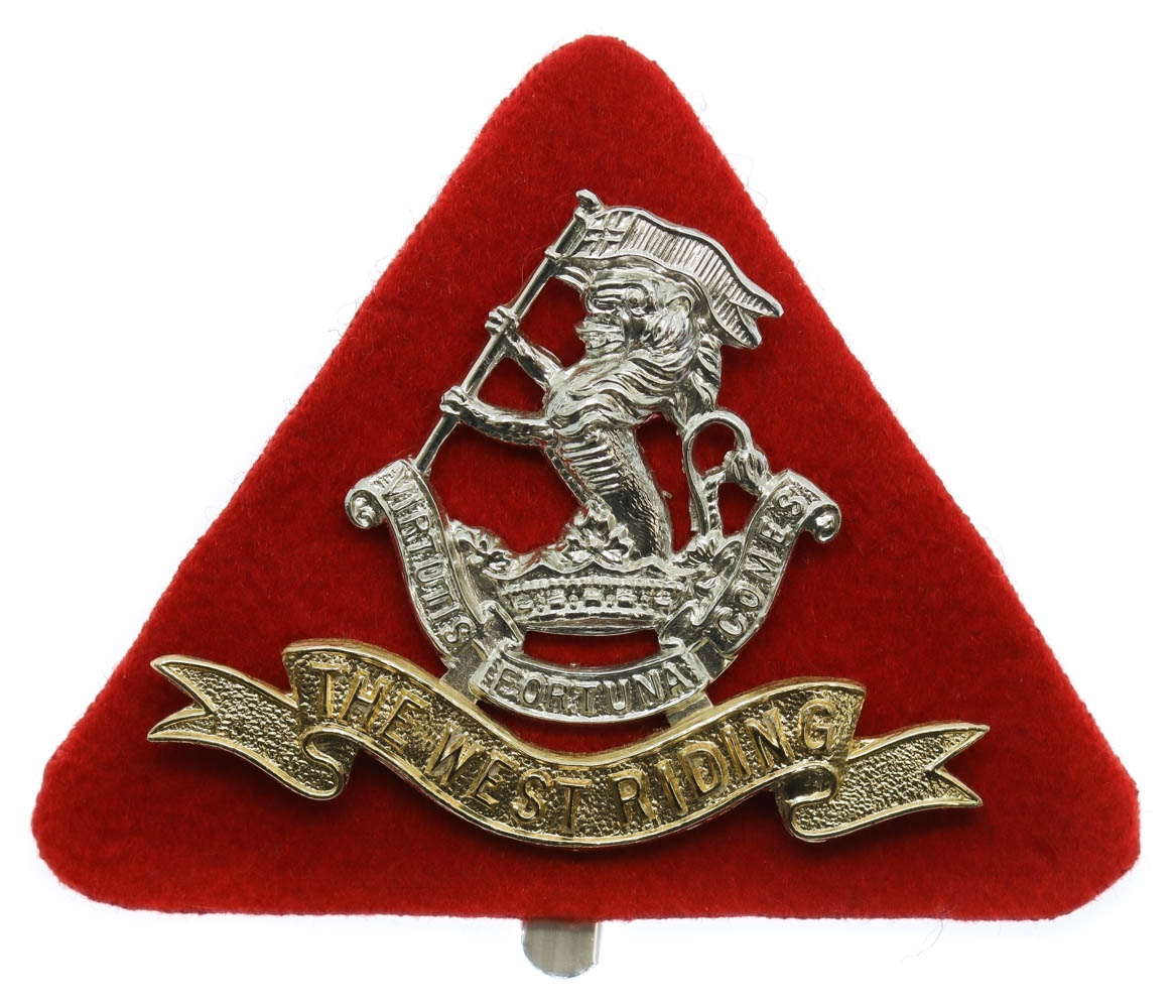 Duke of Wellington's (West Riding Regiment) Anodised (Staybrite) Cap Badge
