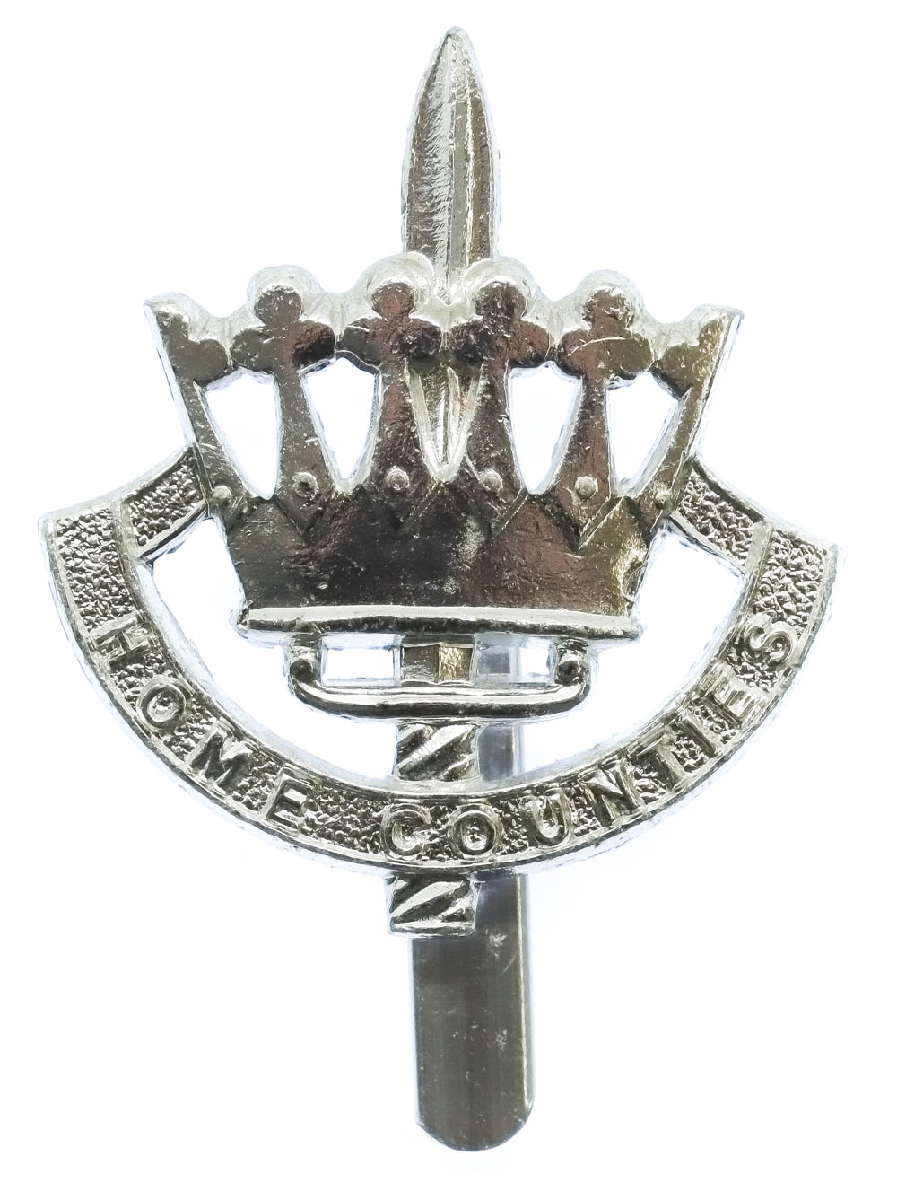 Home Counties Brigade Anodised (Staybrite) Cap Badge