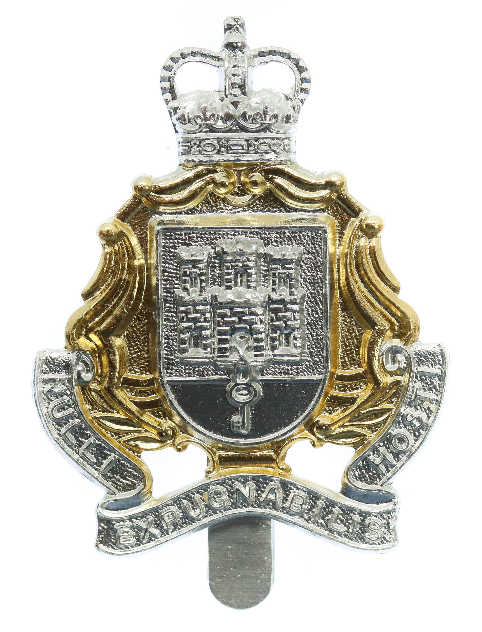 Gibraltar Regiment Anodised (Staybrite) Cap Badge