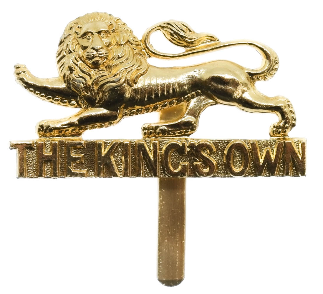 King's Own (Royal Lancaster) Regiment Anodised (Staybrite) Cap Badge