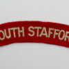 South Staffordshire Regiment (SOUTH STAFFORD) Cloth Shoulder Title