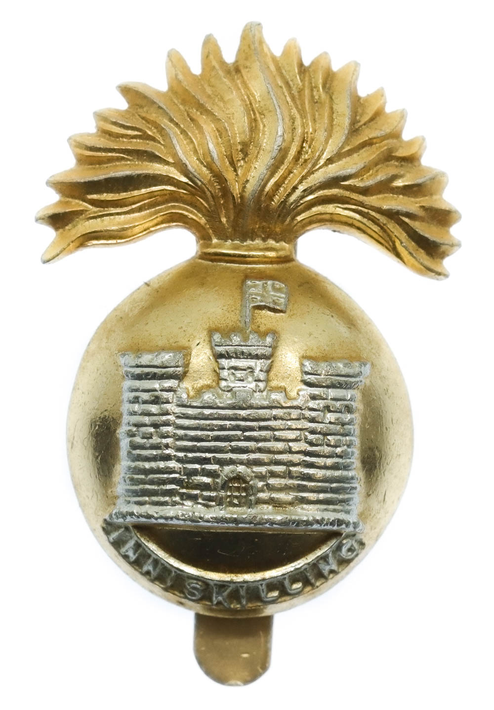 Royal Inniskilling Fusiliers Anodised (Staybrite) Cap Badge