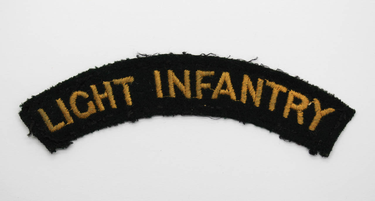 Light Infantry (LIGHT INFANTRY) Cloth Shoulder Title