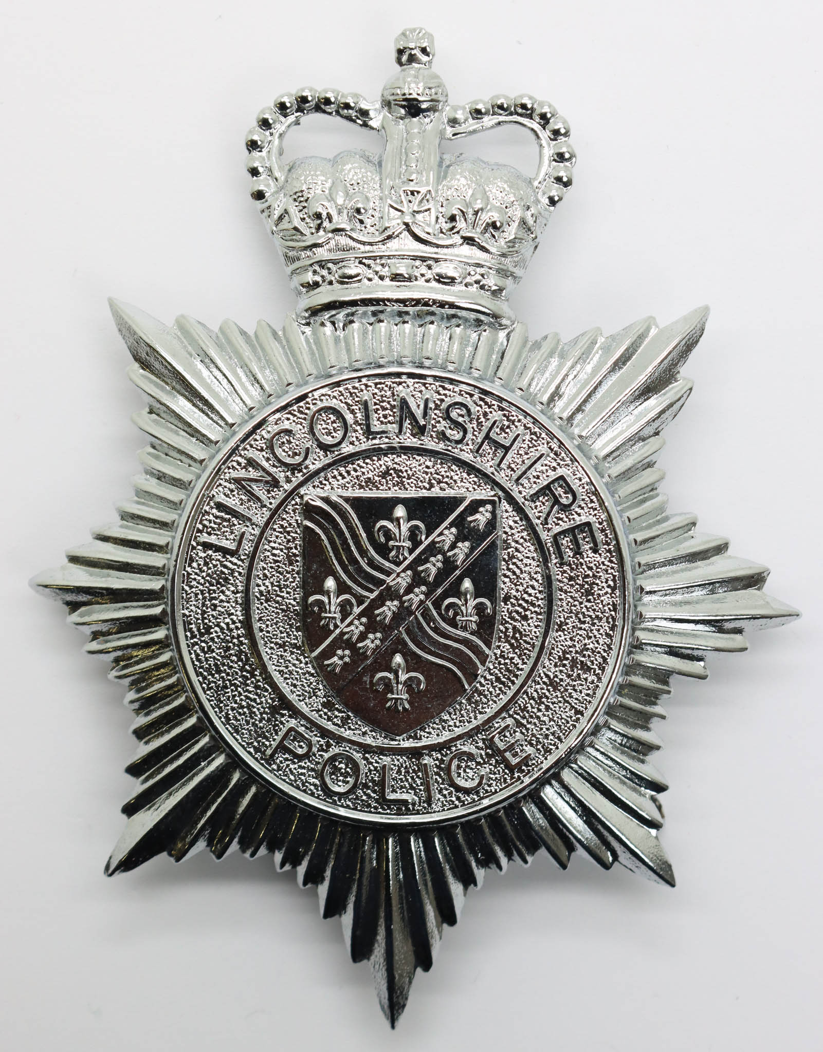 Lincolnshire Police Helmet Plate - Queen's Crown