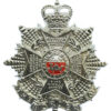 Border Regiment Anodised (Staybrite) Cap Badge - Queen's Crown