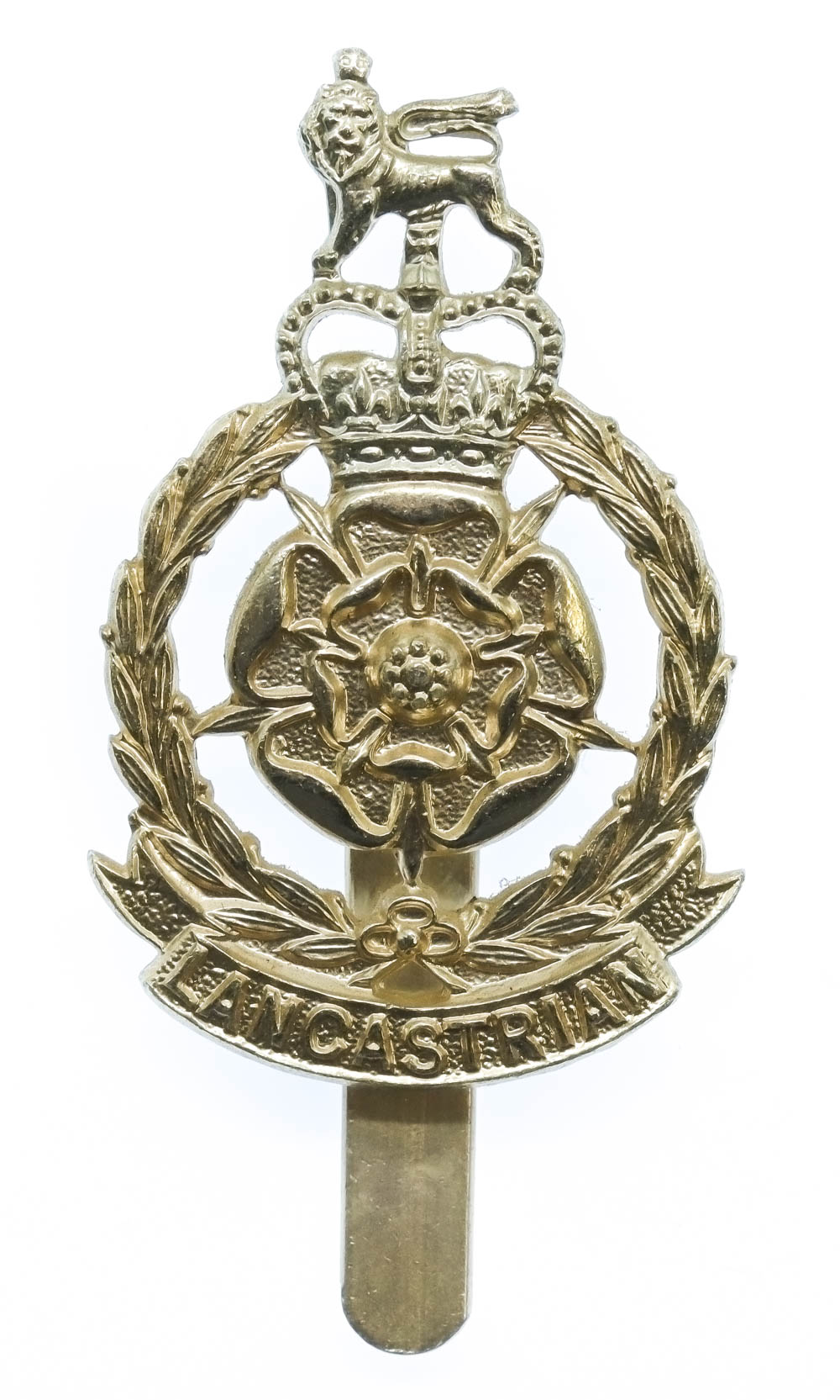 Lancastrian Brigade Anodised (Staybrite) Cap Badge