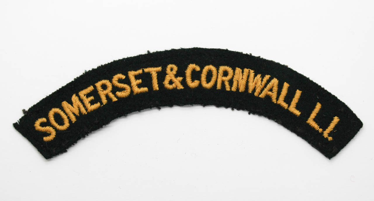 Somerset & Cornwall Light Infantry (SOMERSET & CORNWALL L.I.) Cloth Shoulder Title