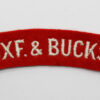 Oxfordshire & Buckinghamshire Light Infantry (OXF. & BUCKS.) Cloth Shoulder Title