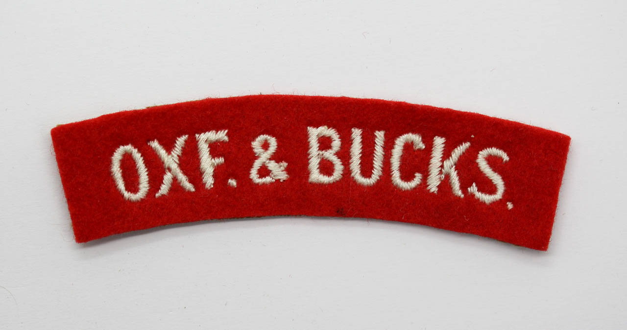 Oxfordshire & Buckinghamshire Light Infantry (OXF. & BUCKS.) Cloth Shoulder Title