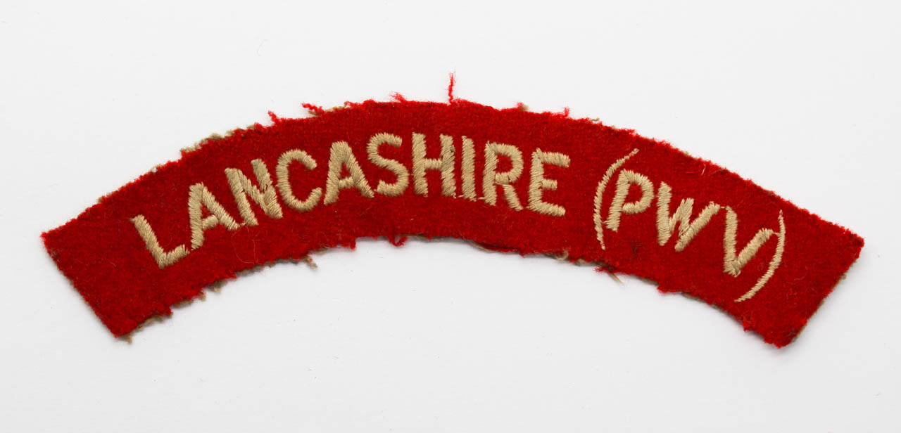 Lancashire Regiment (LANCASHIRE (PWV)) Cloth Shoulder Title