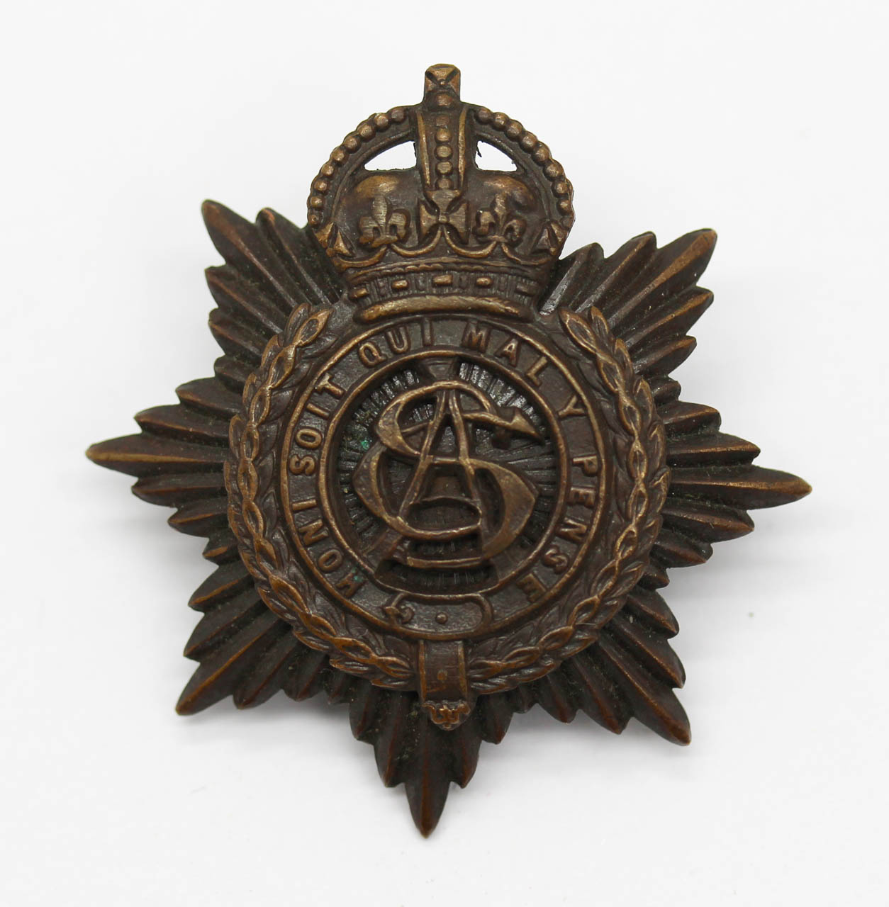 Army Service Corps (A.S.C.) Officer's Service Dress Cap Badge