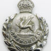 Glamorgan Constabulary Wreath Helmet Plate - King's Crown