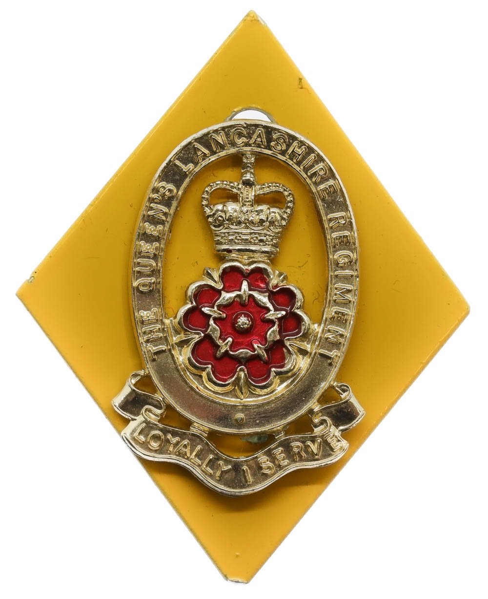 Queen's Lancashire Regiment Anodised (Staybrite) Cap Badge