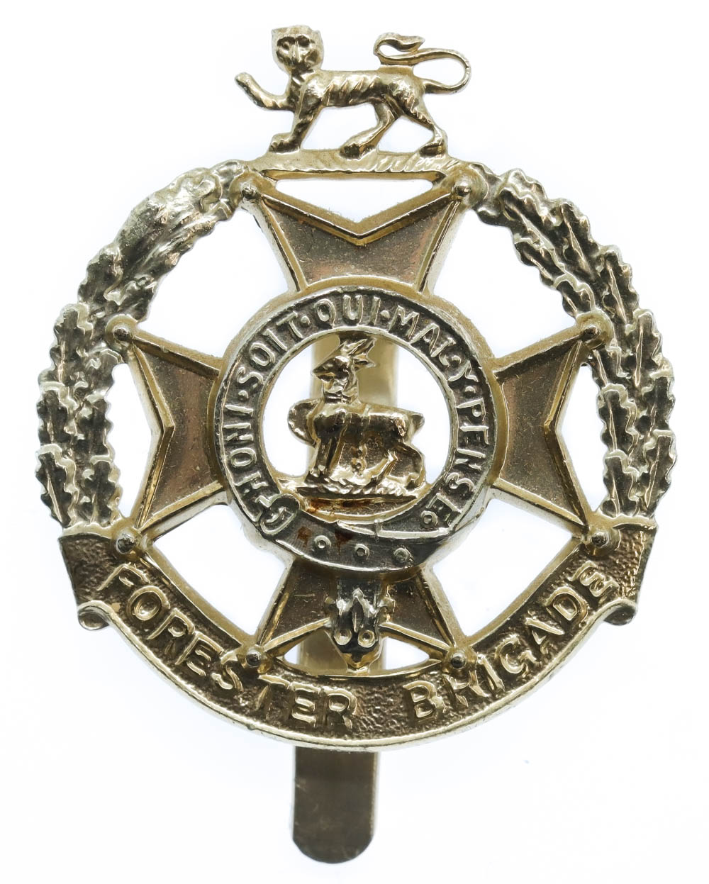 Forester Brigade Anodised (Staybrite) Cap Badge