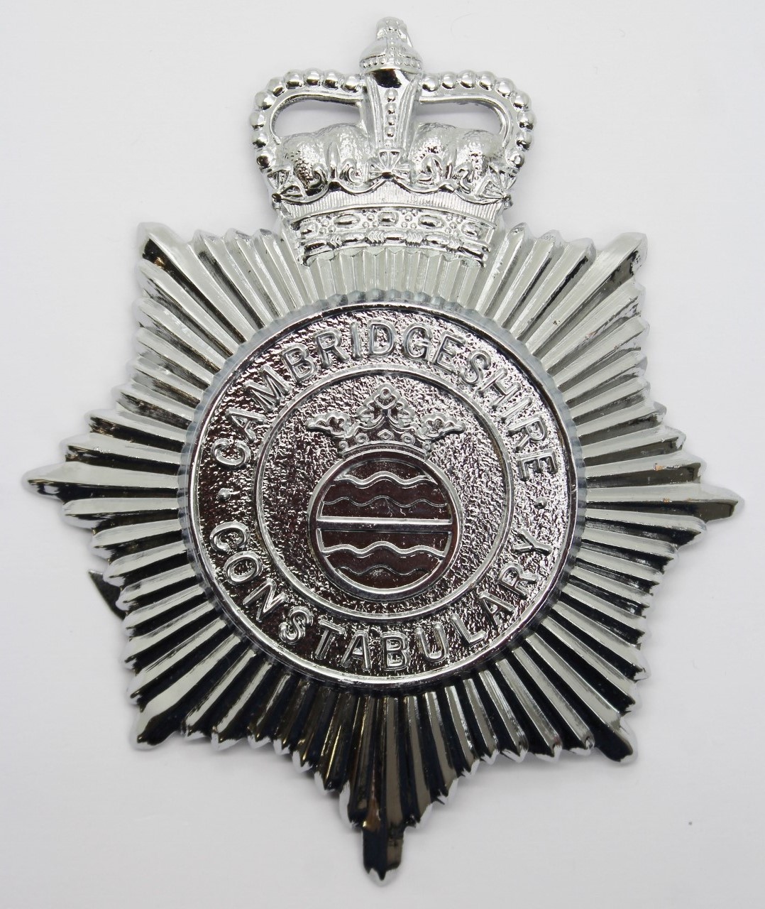 Cambridgeshire Constabulary Helmet Plate - Queen's Crown