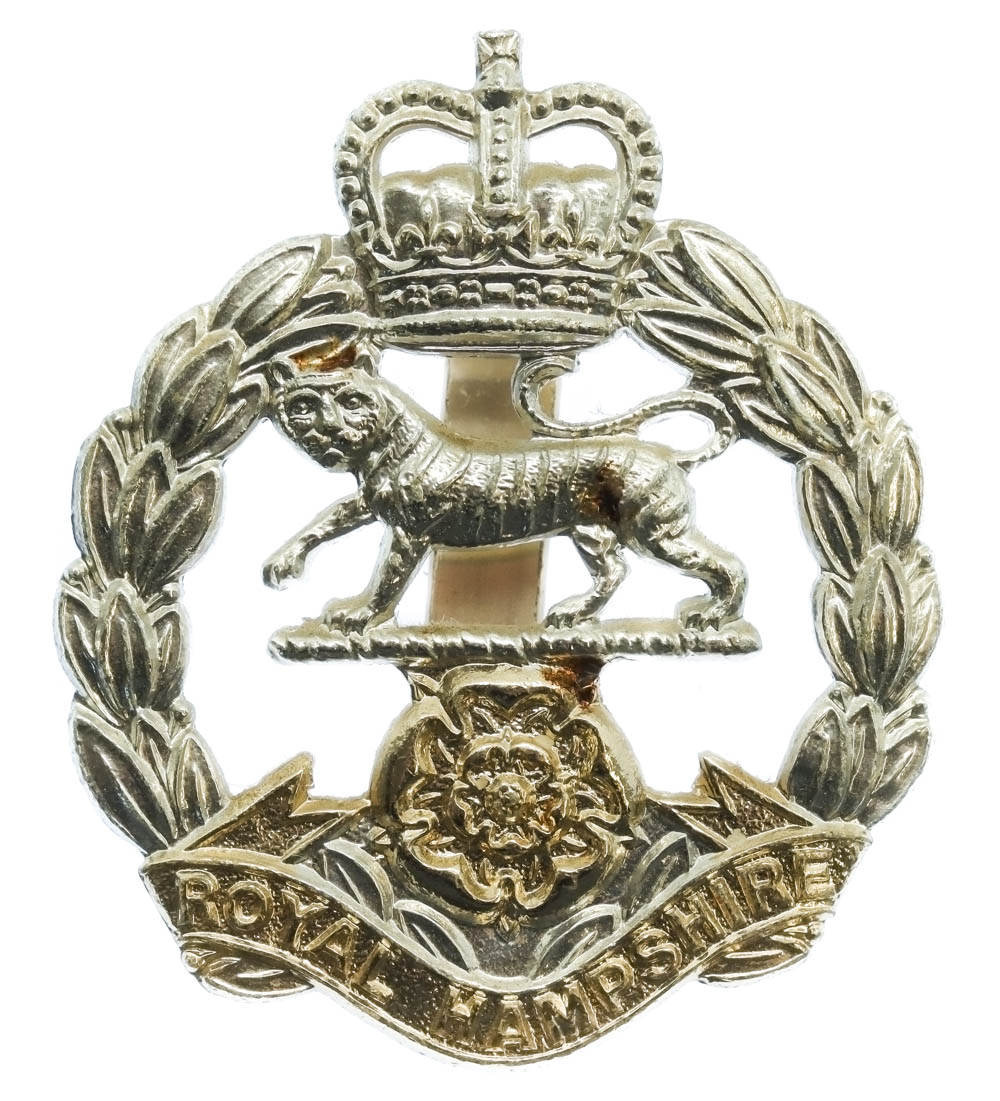 Royal Hampshire Regiment Anodised (Staybrite) Cap Badge