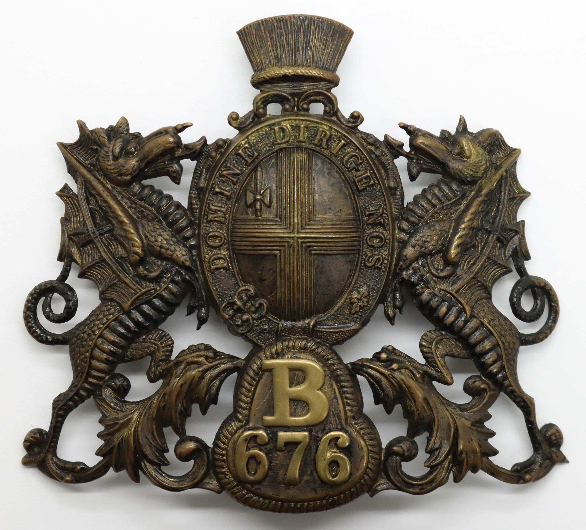 City of London Police 'B' Division Helmet Plate (B 676)