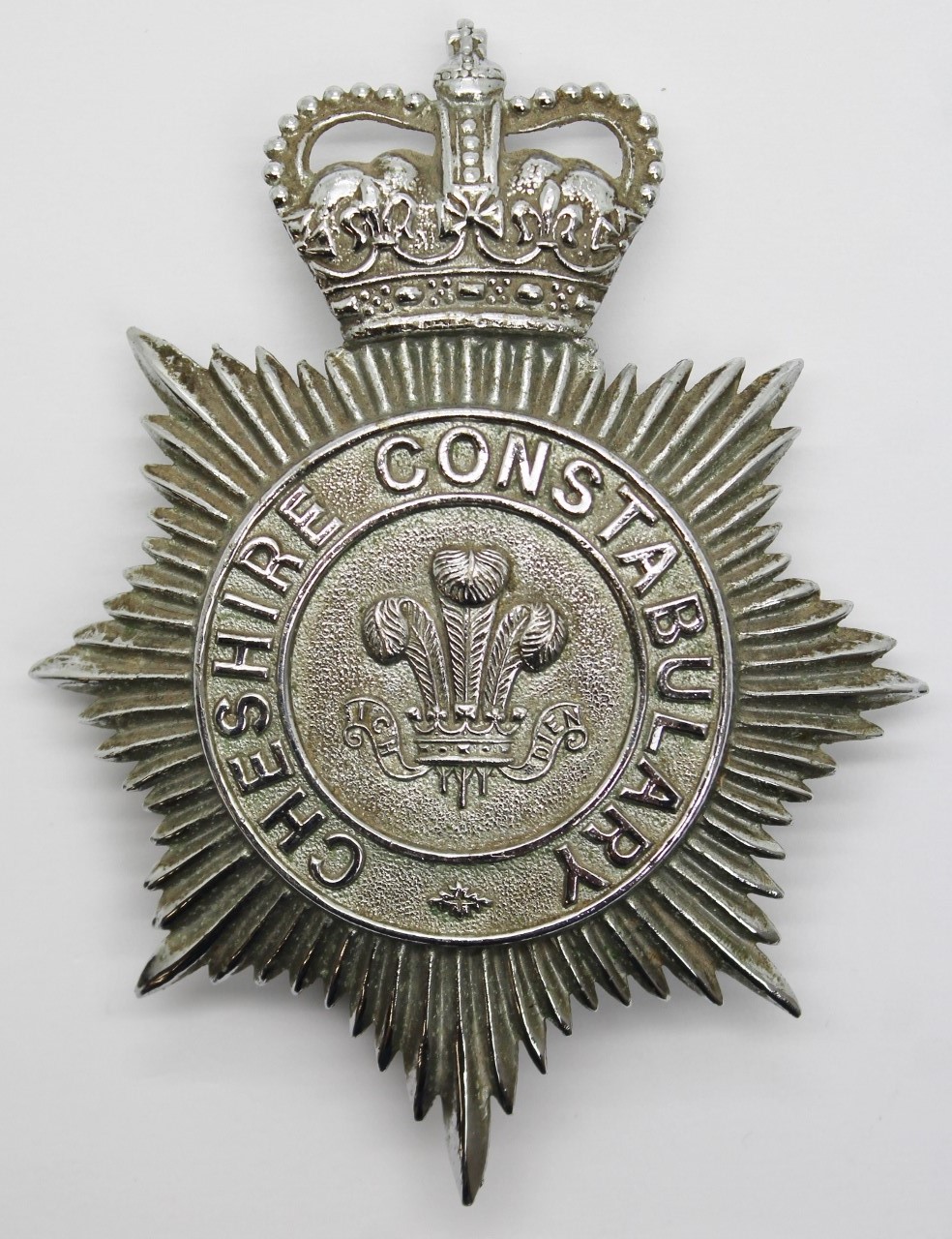 Cheshire Constabulary Helmet Plate - Queen's Crown