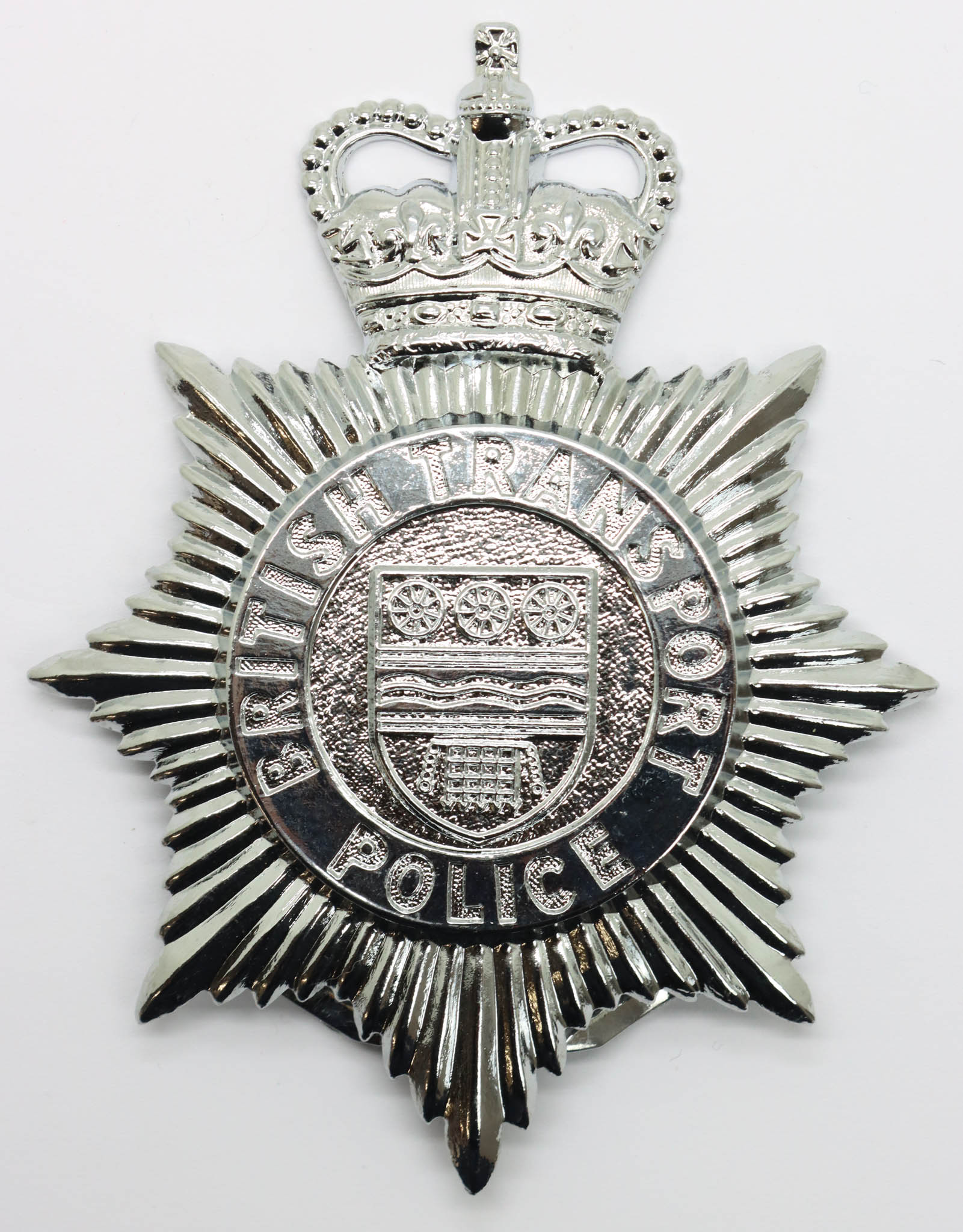 British Transport Police (B.T.P.) Helmet Plate - Queen's Crown