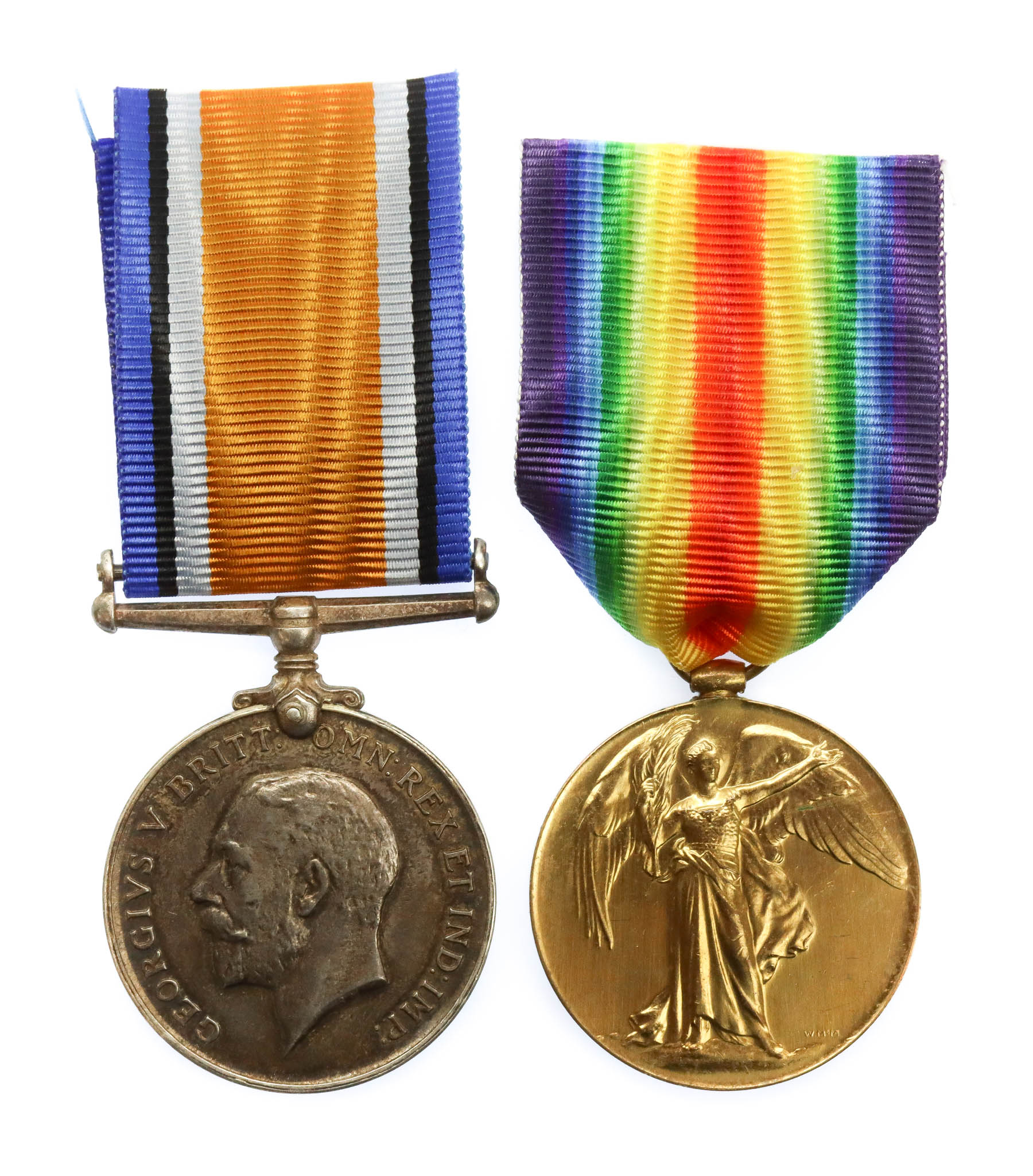 WW1 British War & Victory Medal Pair - Pte. T.W. Nicholson, Northumberland Yeomanry