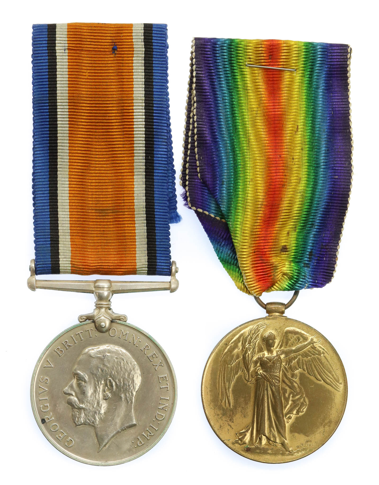 WW1 British War & Victory Medal Pair - A.Sgt. J.B. Nicholson, 18th Bn. (1st Tyneside Pioneers) Northumberland Fusiliers