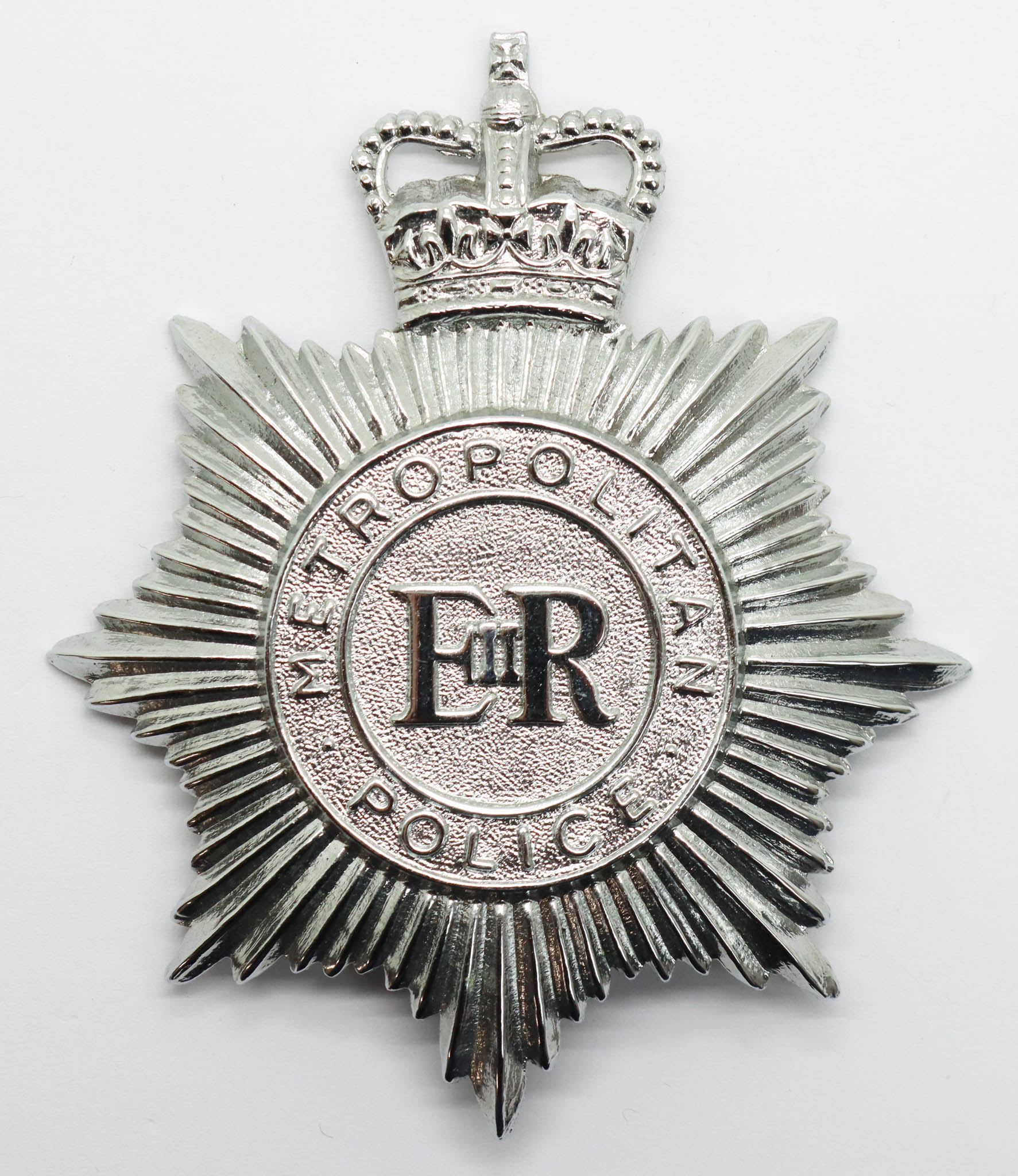 Metropolitan Police Noddy Bike Helmet Plate - Queen's Crown