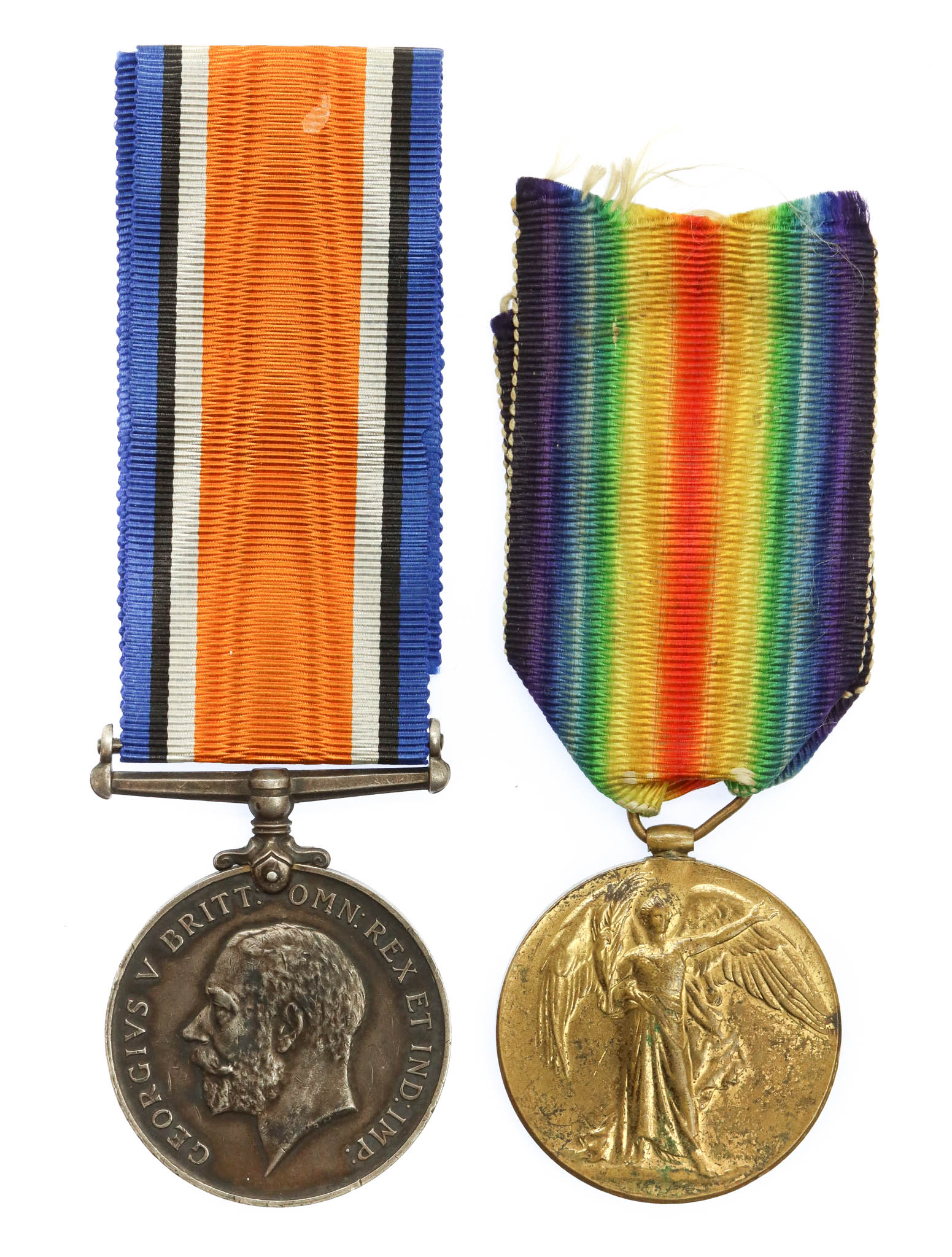 WW1 British War & Victory Medal Pair - 1.A.M. E.C. White, Royal Flying Corps