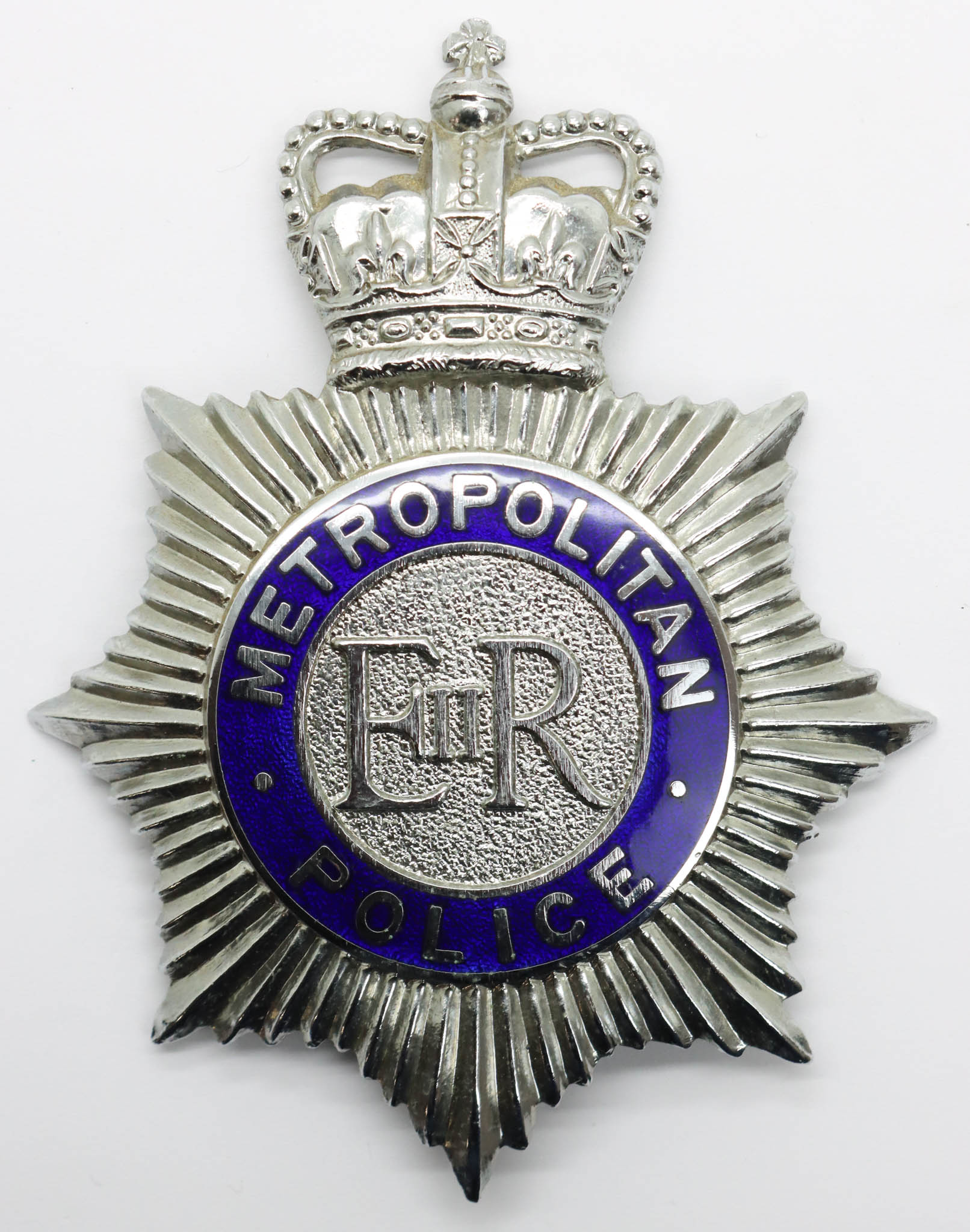 Metropolitan Police Enamelled Helmet Plate - Queen's Crown