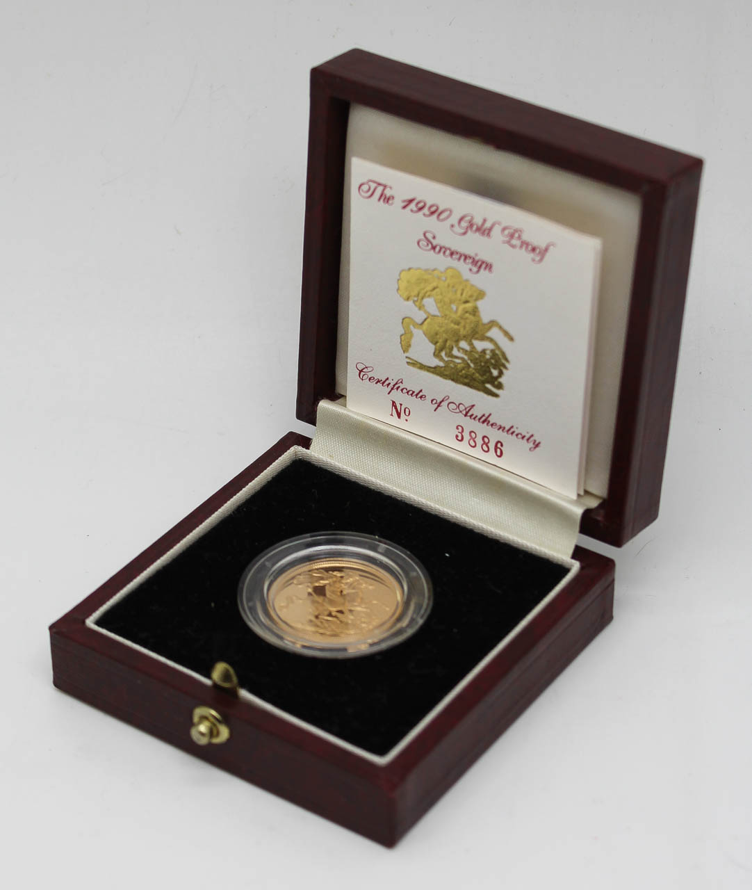 Royal Mint 1990 United Kingdom 22ct Gold Proof Sovereign Coin