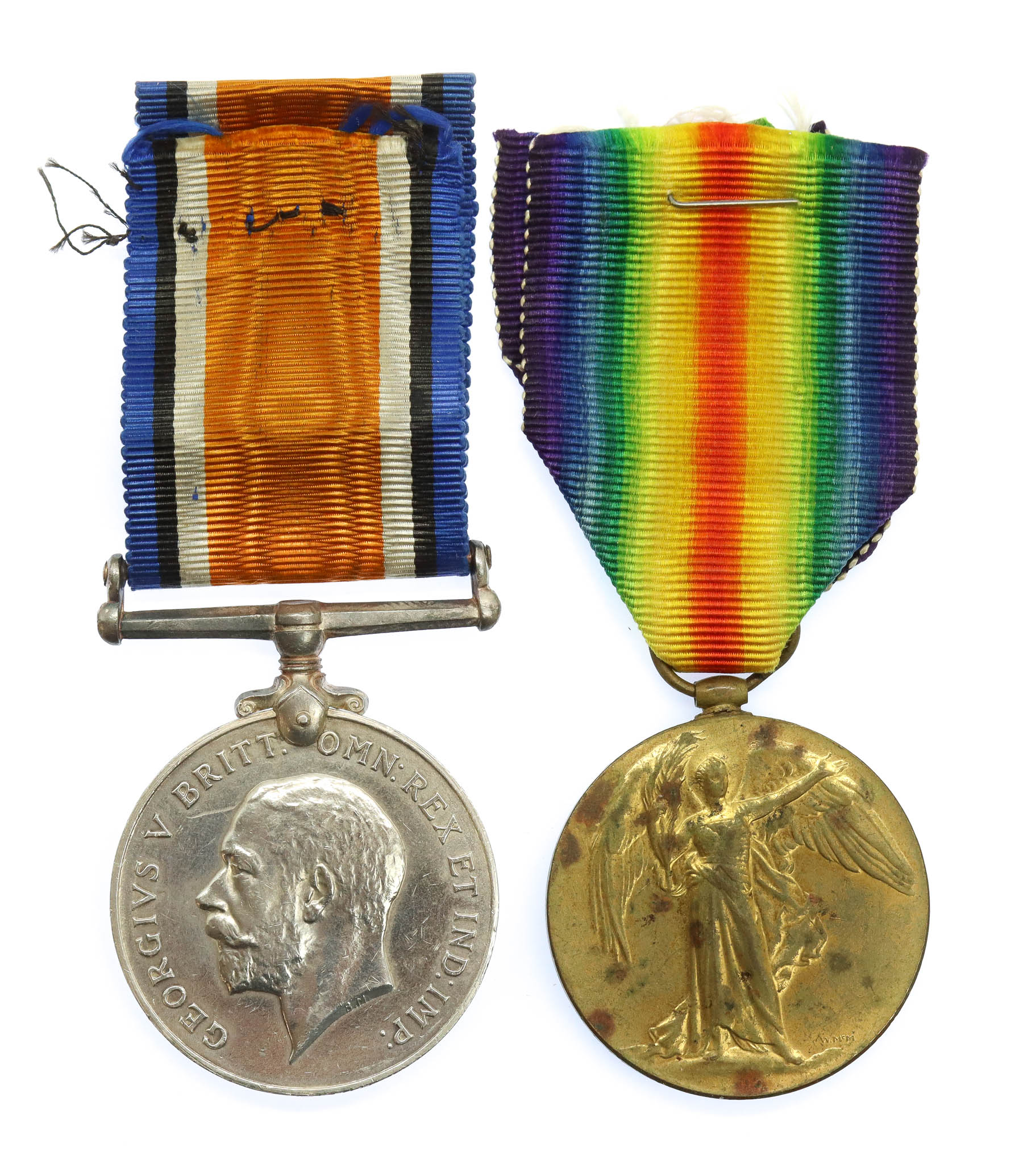 WW1 British War & Victory Medal Pair - Lieut. J.W/ Nicholson, 12th Cavalry Indian Army
