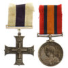 WW1 1917 'Western Front' Military Cross and Queen's Mediterranean Medal 1899-1902 - Lieut. J. Bazley-White, 2/7th Bn. West Yorkshire Regiment (late Royal West Kent Regiment)