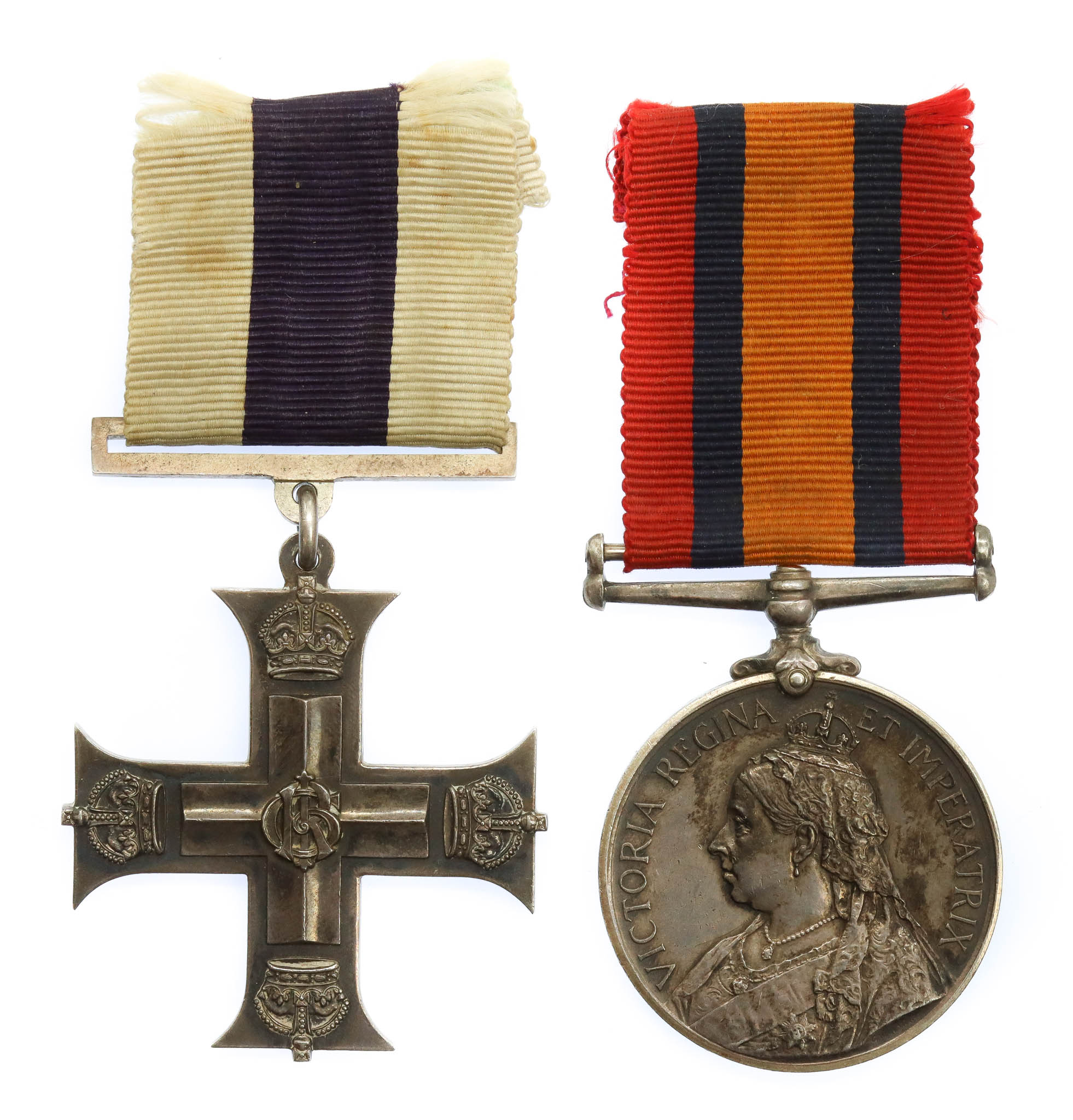 WW1 1917 'Western Front' Military Cross and Queen's Mediterranean Medal 1899-1902 - Lieut. J. Bazley-White, 2/7th Bn. West Yorkshire Regiment (late Royal West Kent Regiment)