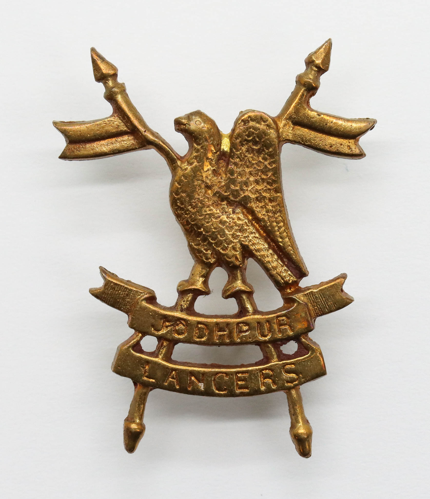 Indian Army Jodhpur Lancers Cast Cap Badge