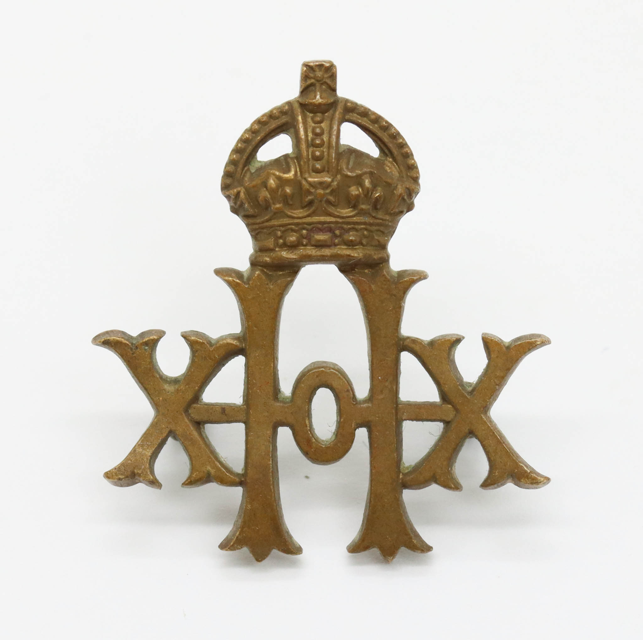 20th Hussars Collar Badge - King's Crown
