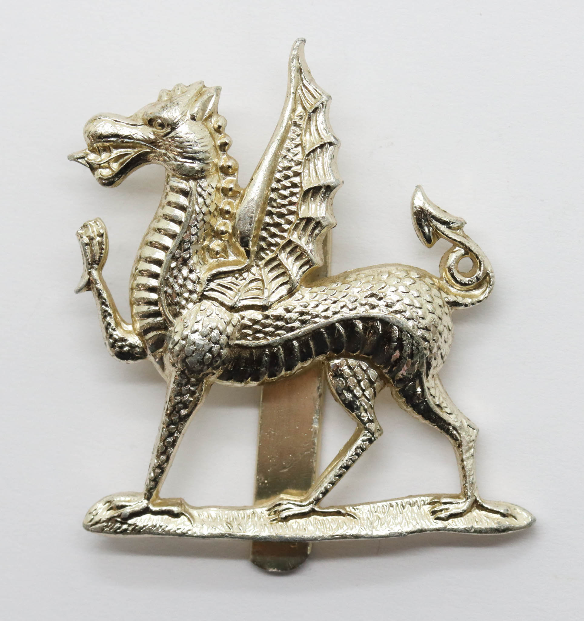 Monmouth School C.C.F. Anodised (Staybrite) Cap Badge
