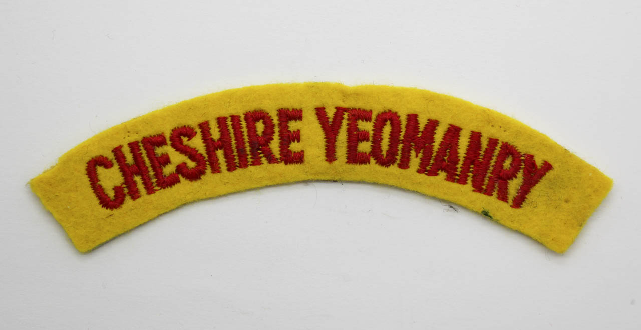 Cheshire Yeomanry (CHESHIRE YEOMANRY) Cloth Shoulder Title
